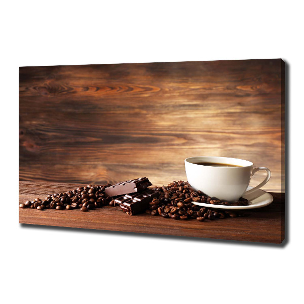 Foto canvas Koffie en chocolade