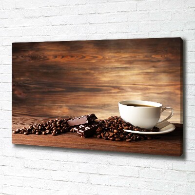 Foto canvas Koffie en chocolade