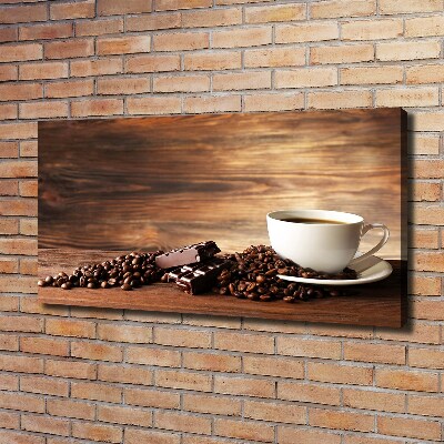 Foto canvas Koffie en chocolade