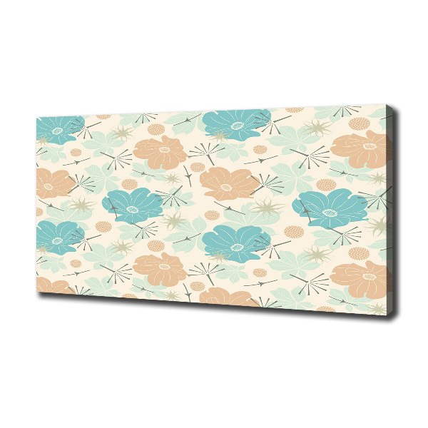 Foto canvas Bloemenpatroon