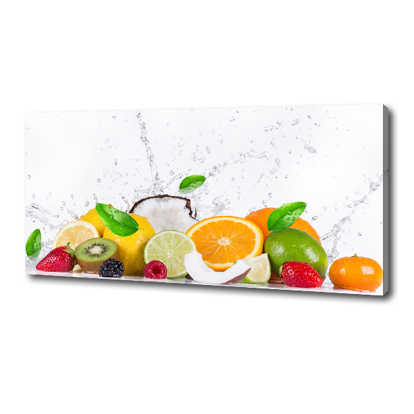 Canvas foto Fruit en water