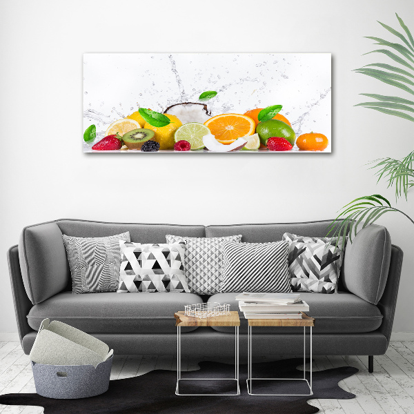 Canvas foto Fruit en water