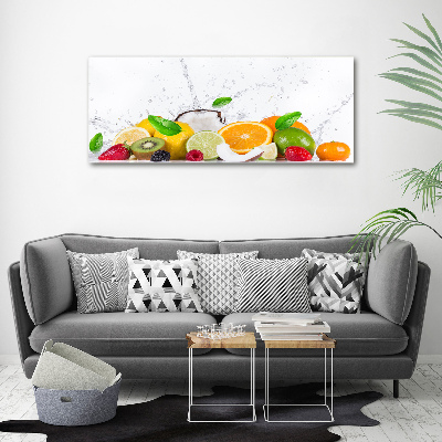 Canvas foto Fruit en water