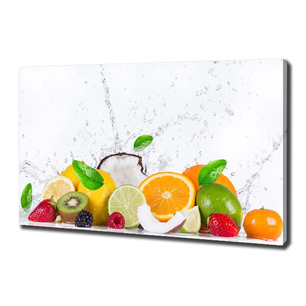 Canvas foto Fruit en water