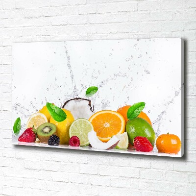 Canvas foto Fruit en water