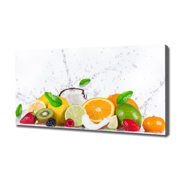 Canvas foto Fruit en water