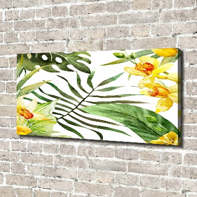 Canvas schilderij Tropische bloemen