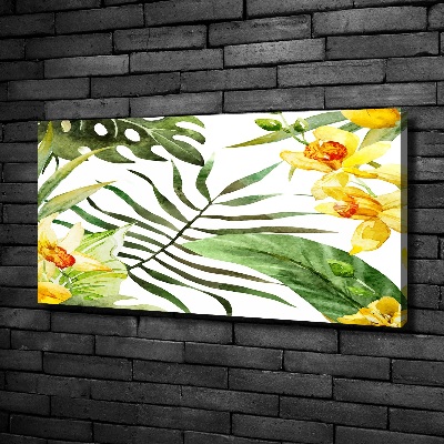 Canvas schilderij Tropische bloemen