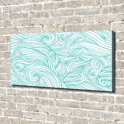 Canvas foto Blauwe golven
