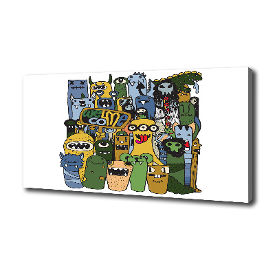 Schilderij op canvas Gekke monsters