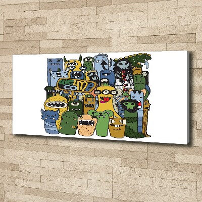Schilderij op canvas Gekke monsters