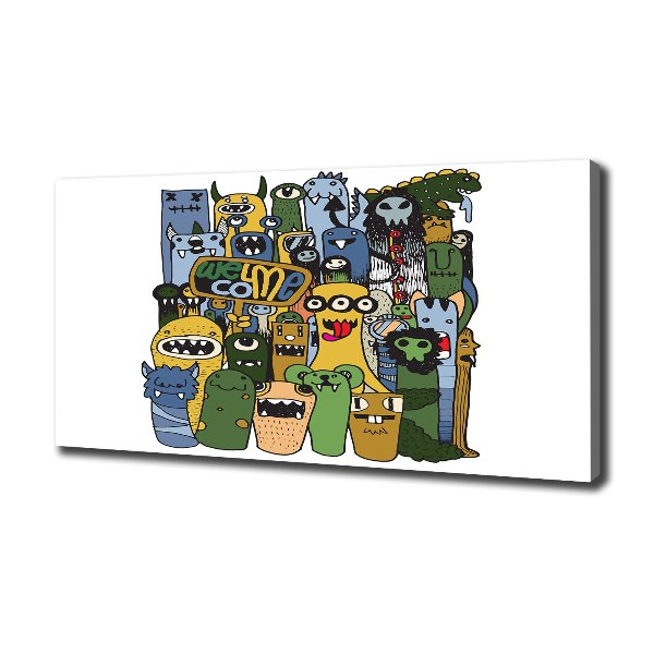 Schilderij op canvas Gekke monsters