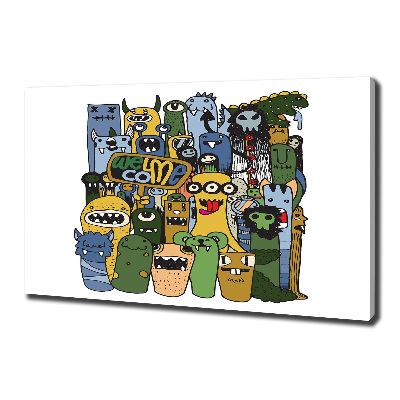 Schilderij op canvas Gekke monsters
