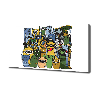 Schilderij op canvas Gekke monsters
