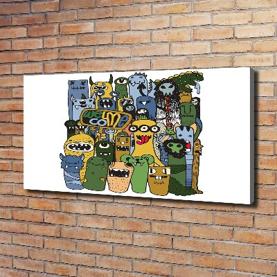Schilderij op canvas Gekke monsters