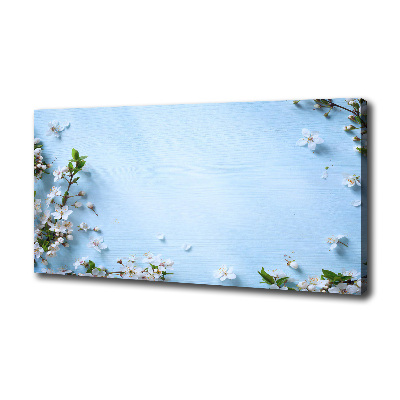 Foto canvas Achtergrond met kersenbloesems