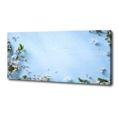 Foto canvas Achtergrond met kersenbloesems