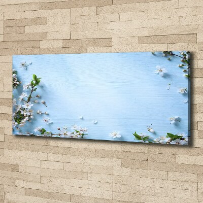 Foto canvas Achtergrond met kersenbloesems