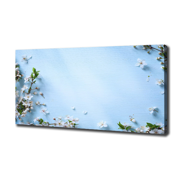 Foto canvas Achtergrond met kersenbloesems