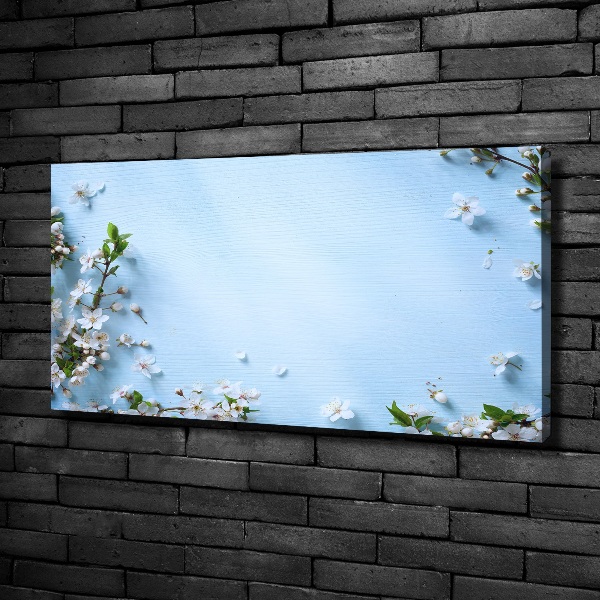 Foto canvas Achtergrond met kersenbloesems
