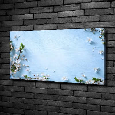 Foto canvas Achtergrond met kersenbloesems
