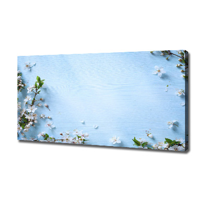 Foto canvas Achtergrond met kersenbloesems