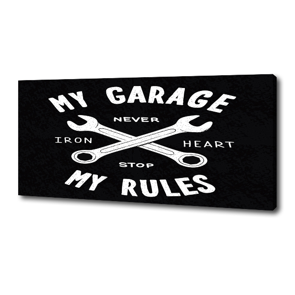 Canvas schilderij Mijn garage