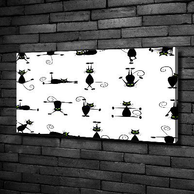 Foto canvas Illustratie van katten