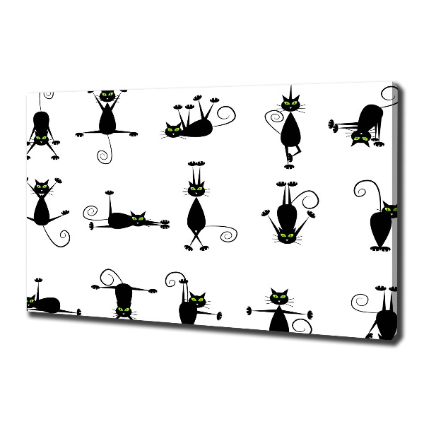 Foto canvas Illustratie van katten