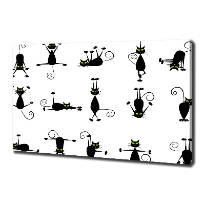 Foto canvas Illustratie van katten