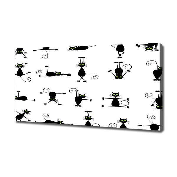 Foto canvas Illustratie van katten
