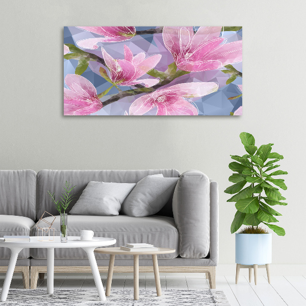 Foto canvas Roze magnolia