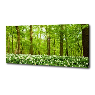 Canvas foto Bloemen in het bos