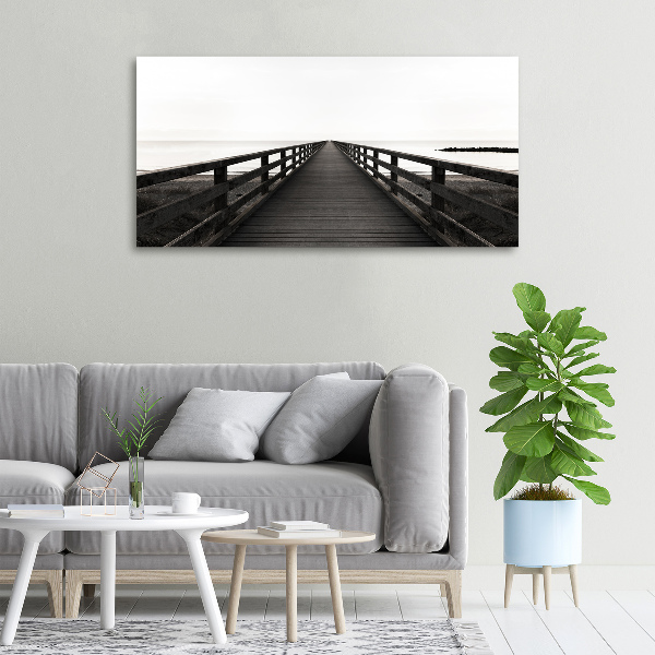 Foto canvas Houten steiger