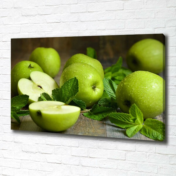 Foto op canvas Groene appels