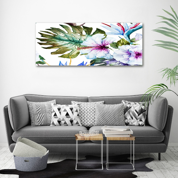 Schilderij op canvas Hawaiiaanse bloemen