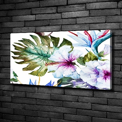 Schilderij op canvas Hawaiiaanse bloemen