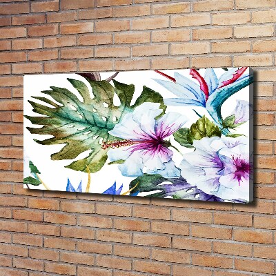 Schilderij op canvas Hawaiiaanse bloemen