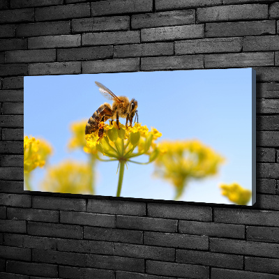 Canvas foto Een bij op een bloem