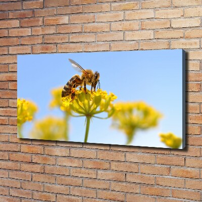 Canvas foto Een bij op een bloem
