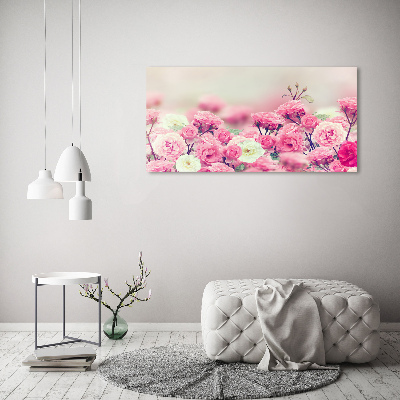 Schilderij op canvas Wilde rozenbloemen