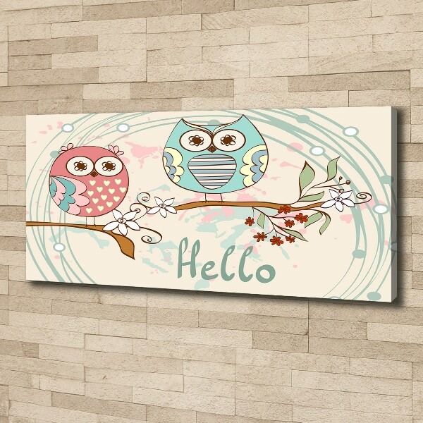 Schilderij op canvas Uilen
