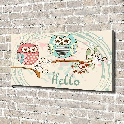 Schilderij op canvas Uilen