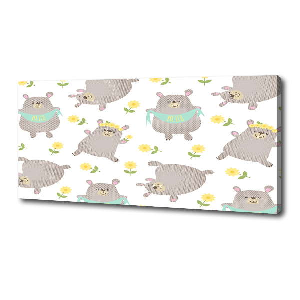 Canvas schilderij Illustratie van een teddybeer