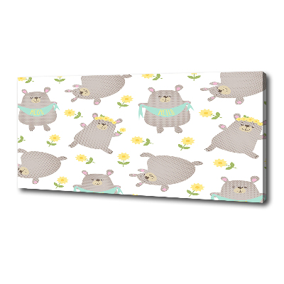 Canvas schilderij Illustratie van een teddybeer