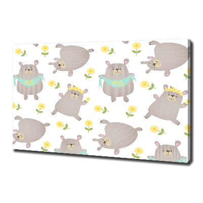 Canvas schilderij Illustratie van een teddybeer