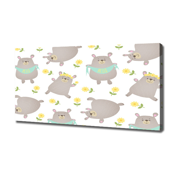 Canvas schilderij Illustratie van een teddybeer