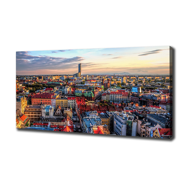 Foto op canvas Panorama van Wrocław