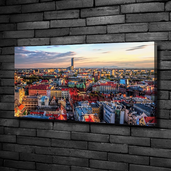 Foto op canvas Panorama van Wrocław