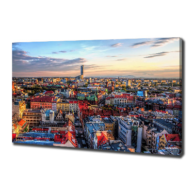 Foto op canvas Panorama van Wrocław